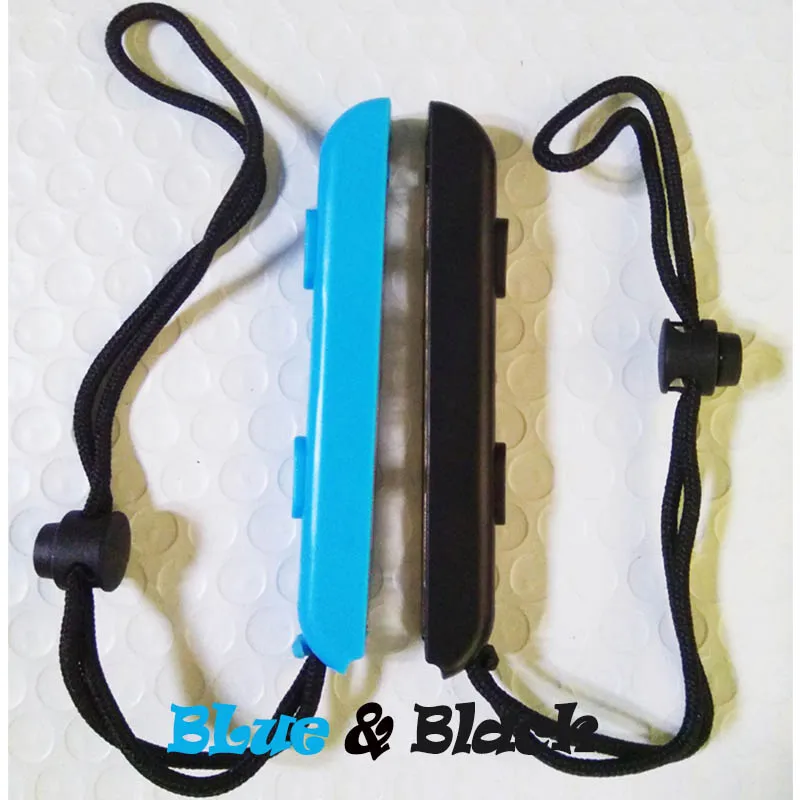 Blue-Black 1 пара переключателей Joy-Con, ремешок на запястье, ремешок на запястье, 20 разных цветов - Цвет: Blue-Black