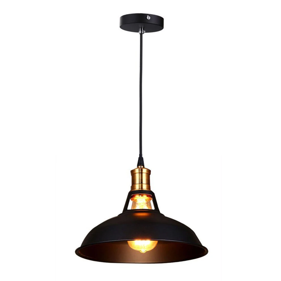 

Ретро Люстра В индустриальном стиле Эдисона, простой винтажный потолочный светильник с металлическим блестящим тенем в скандинавском стил...