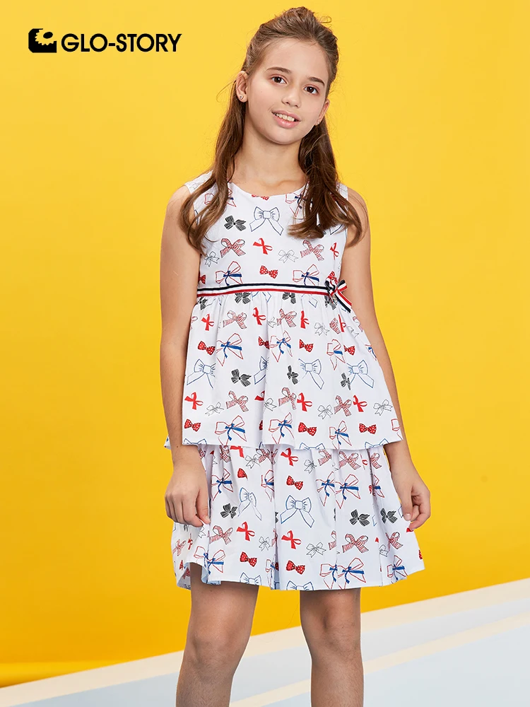 GLO-STORY дети обувь для девочек 2019 летнее платье принцессы без рукавов детей