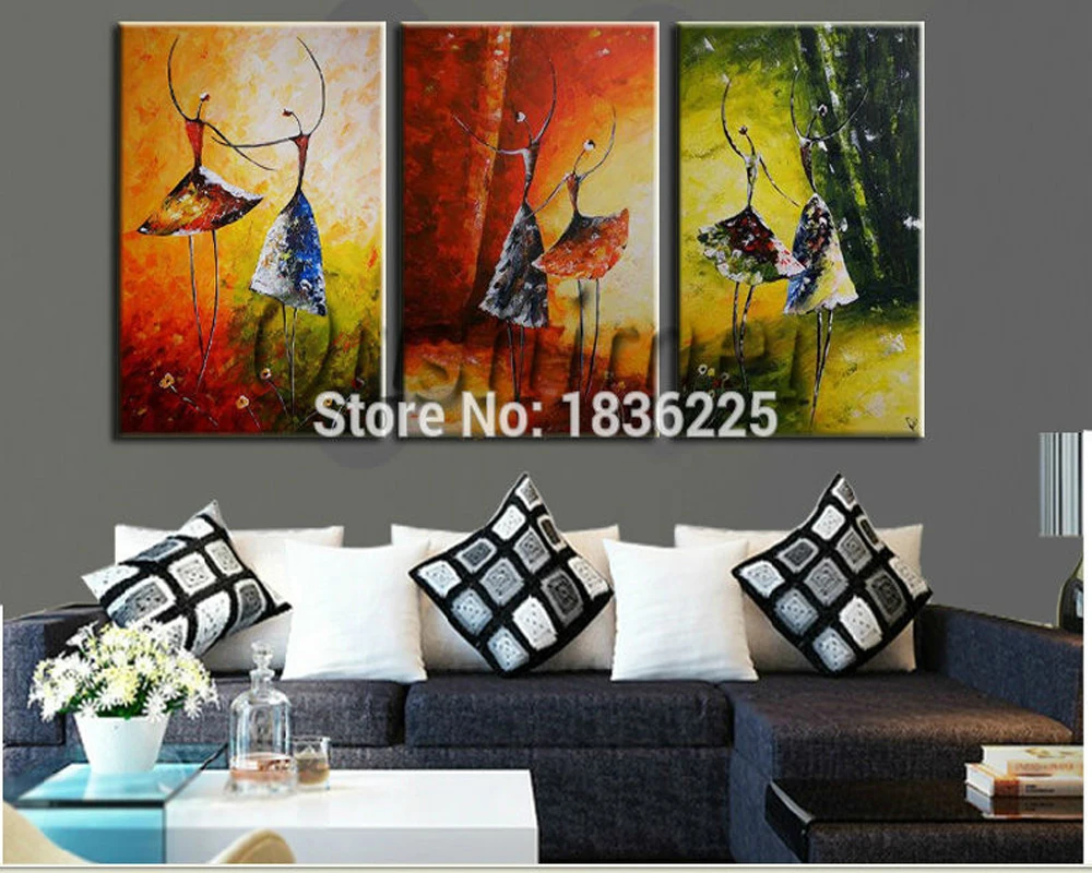 Знаменитые художники расписанные вручную танцовщица девочка абстрактный