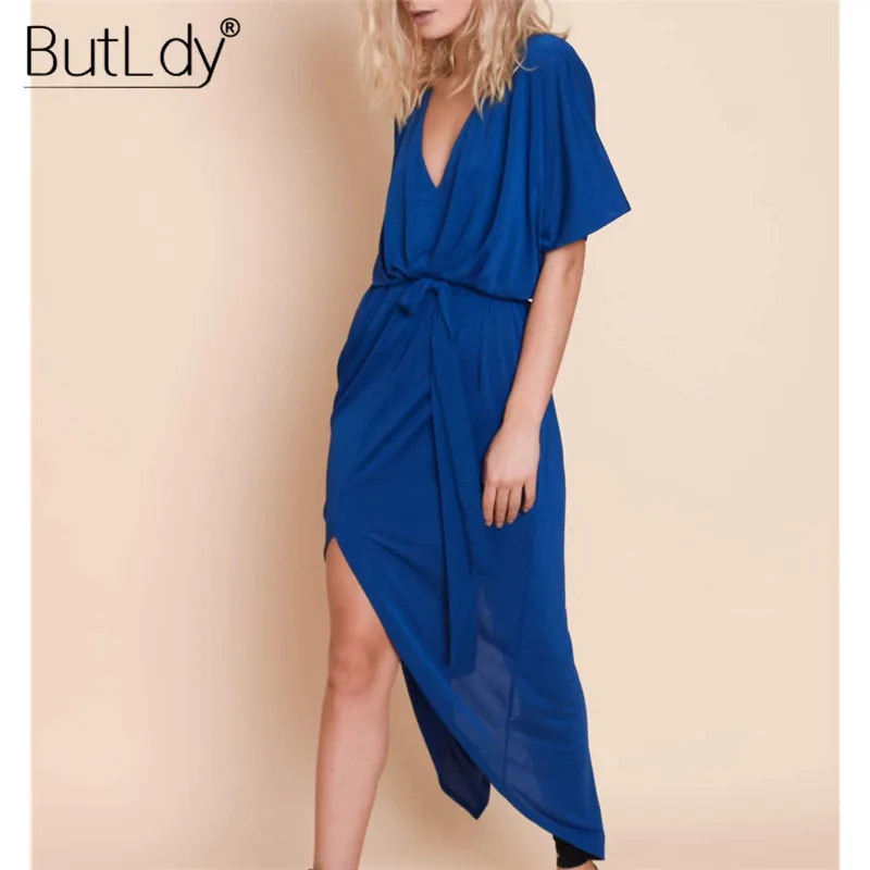 Платье женское длинное ассиметричное с коротким рукавом винтажное 2019 | Женская