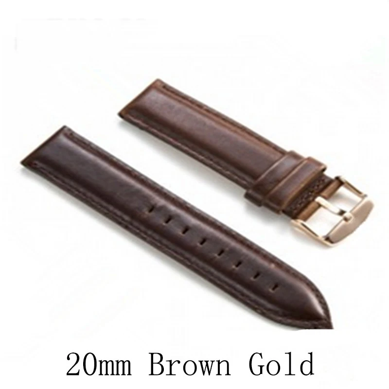 Кожаные ремешки для мужчин и женщин наручные часы 18 мм 20 ремешок часов с пряжкой
