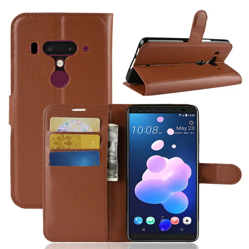 Для HTC U12 Plus u12 + кожаный чехол бумажник для Life U12Plus Desire 12 12S Чехол книжка