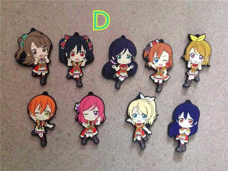 8 шт./компл. LoveLive! Кулоны аниме Love Live Honoka Kotori Umi Eli Nozomi Maki Rin Hanayo Nico figure cos phone strap 4