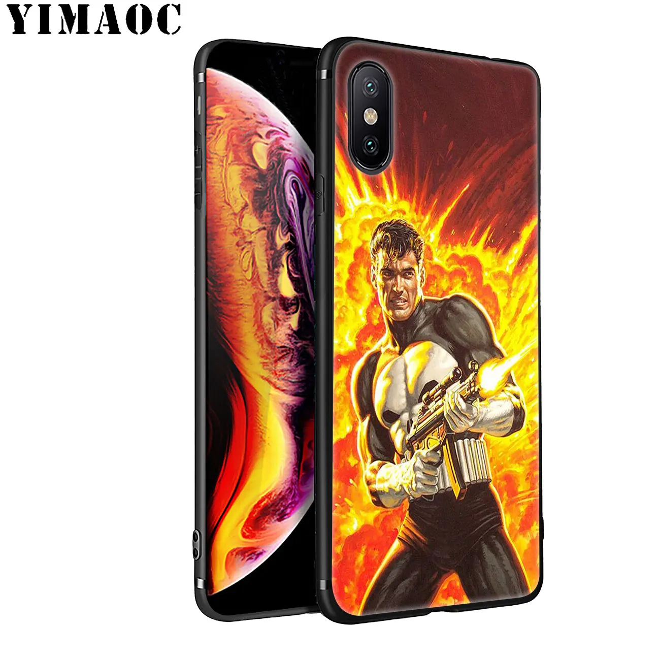 Мягкий силиконовый чехол YIMAOC The Punisher для iPhone 11 Pro XS Max XR X 6 6S 7 8 Plus 5 5S SE 10 из ТПУ с