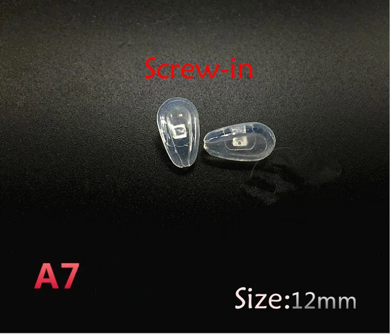 A7 Screw-in 25 пар Супер Мягкая воздушная камера силиконовые носоупоры для очки с оптическими стеклами аксессуары винт в Push-in - Цвет: A7 Screw-in