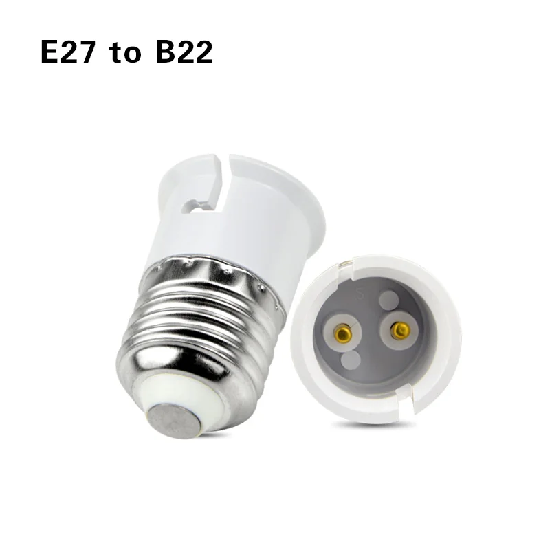 E27 to B22 Led основание лампы конверсионный держатель конвертер гнездо адаптер GU10 G9 B22 E27 E14 E12 огнеупорный материал для дома светильник и lightitng - Цвет: E27 to B22