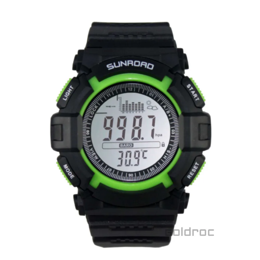 Sunroad FR711A-1 30m Waterproof Digital EL Backlit Fishing Barometer Altimeter Thermometer Watch Free Shipping | Тематическая