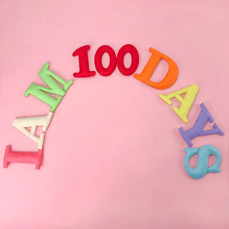 Товары для вечеринки в честь Дня рождения ребенка 100 дней/месяцев/1 год, украшение на стену, ручная работа, фестиваль, войлок, сделай сам, упаковка