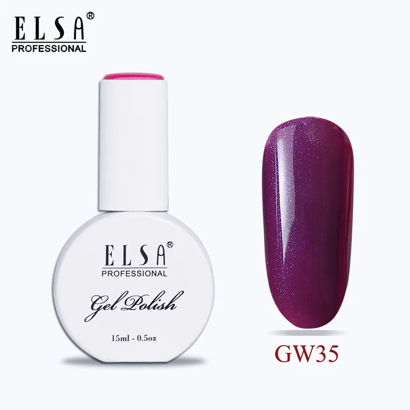 GW35 Elsa 15 мл Гель-лак для ногтей для маникюра Полупостоянный Vernis верхнее покрытие УФ светодиодный Гель-лак замачиваемый для ногтей художественный Гель-лак для ногтей - Цвет: GW35
