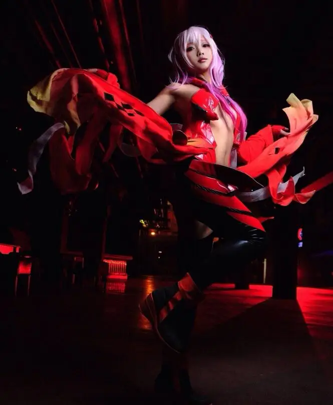 Одежда для косплея японского аниме Guilty Crown Yuzuriha Inori золотая рыбка красное боевое