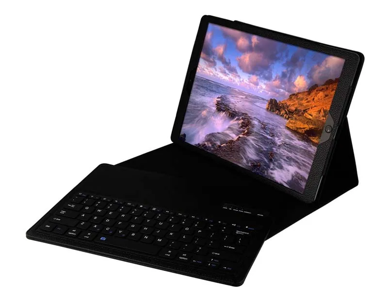 Съемный беспроводной Bluetooth Русская/Иврит/испанская клавиатура Стенд PU кожаный