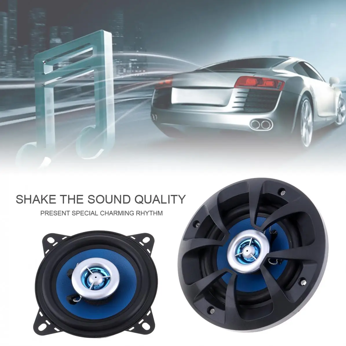 2 шт. 4 дюйма 80W High End автомобиль коаксиальные динамики Way машинный аудио колонки