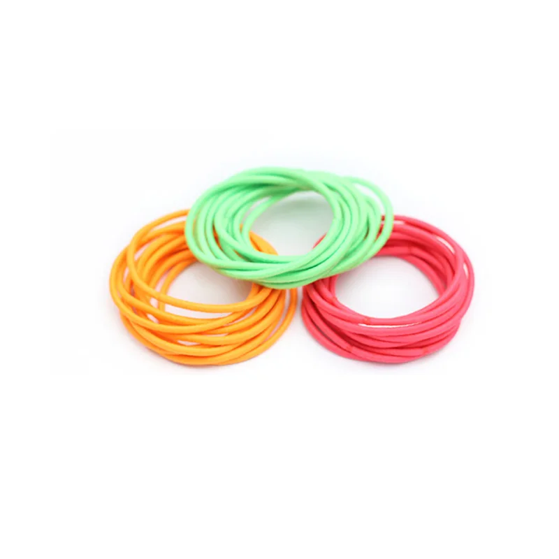 

100Pcs/Lot Size 5cm Girl Thin Ponytail Holder Accessories Elastic Rubber Band For Women Candy Color Hair Tie Gum