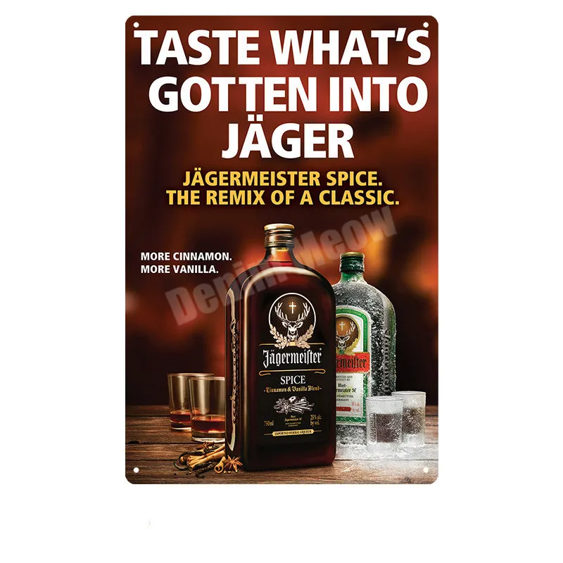 Jagermeister потертый шик, металлический плакат, украшение для паба, бара, голова оленя, настенная наклейка, ликер, металлическая настенная художественная жестяная вывеска, домашний декор, MN107