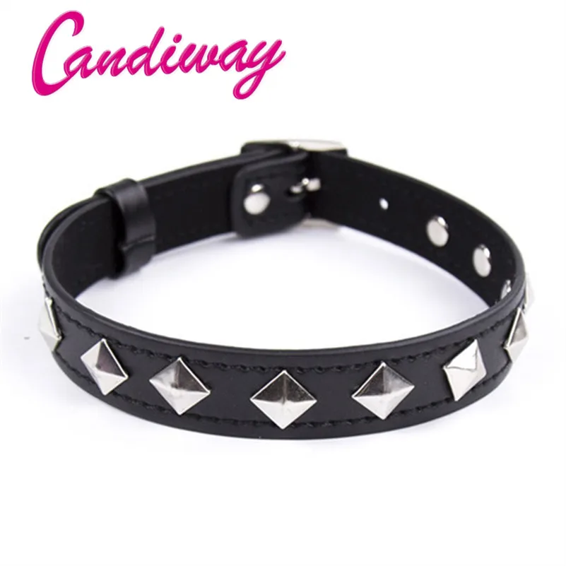 Фетиш воротник с гвоздями бандаж бутик сдержанный наручники рабский жгут для