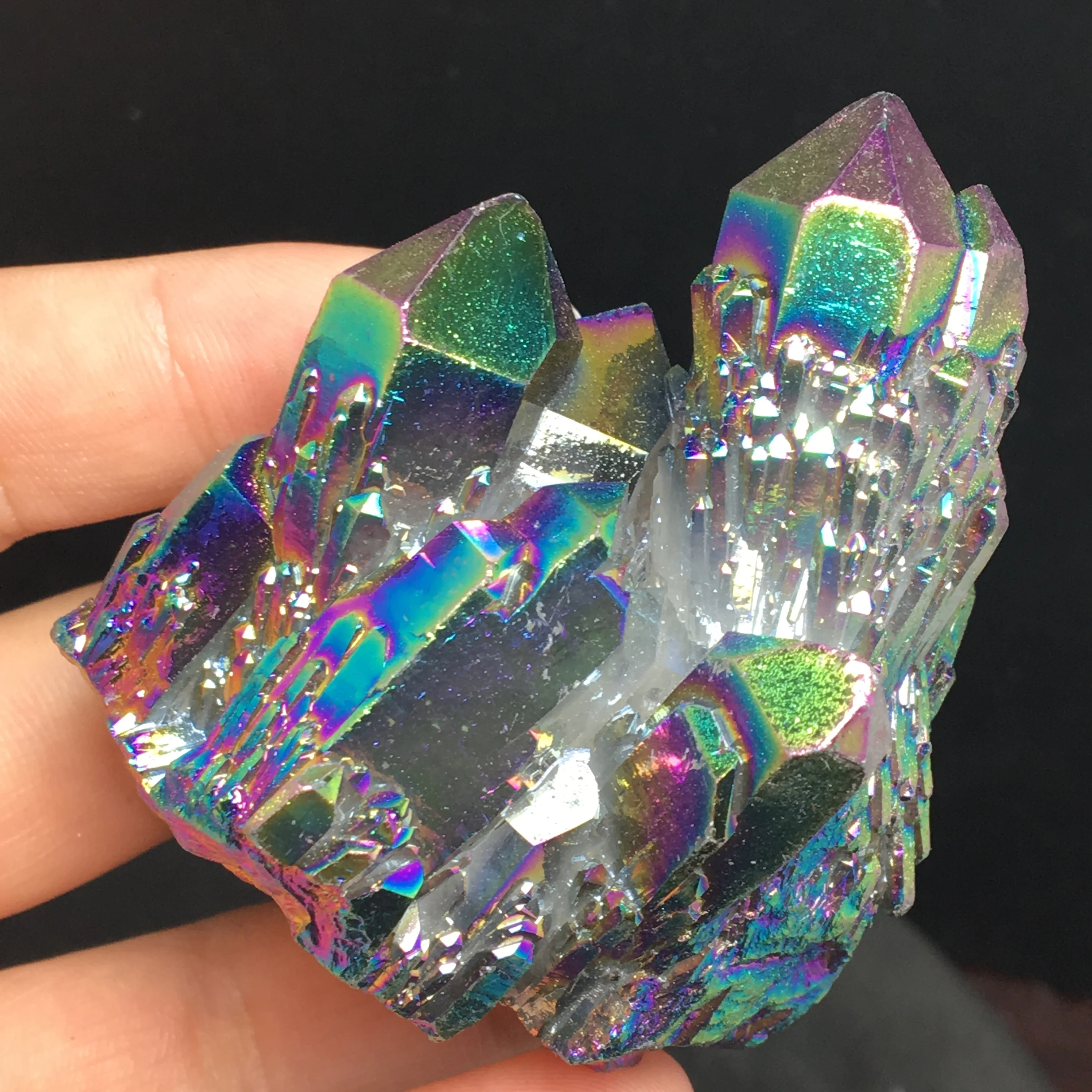 Аура кварцевый кристалл кластерный Ангел натуральный Druzy Geode образцы минералов