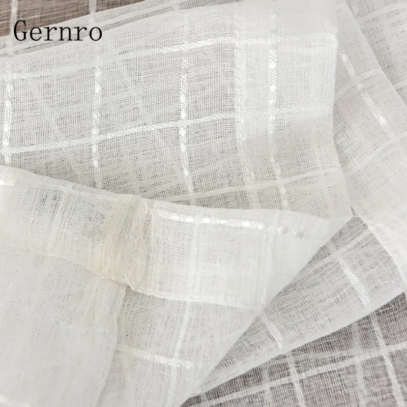 Gernro белый Шторы 1 предмет плед для Гостиная Бесплатная доставка Тюль окна Спальня