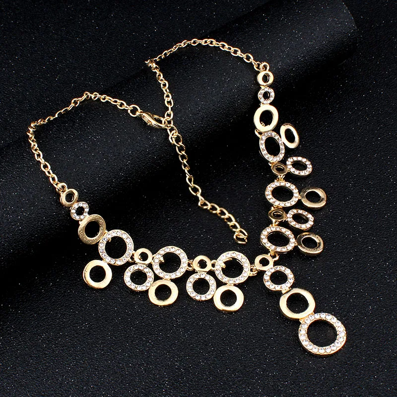 Женский ювелирный комплект из колье серёг и браслета|necklace earring set|bridal jewelry setswholesale