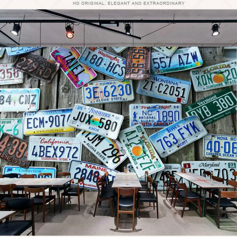 3D обои для бара КТВ настенная бумага украшение фон живопись Ретро