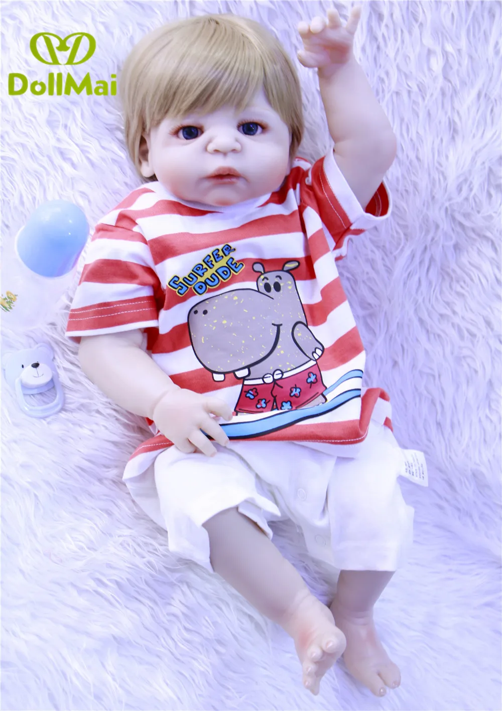 

Real baby boy dolls 57cm full silicone reborn baby dolls children toy dolls can bathe bebe boneca reborn menino