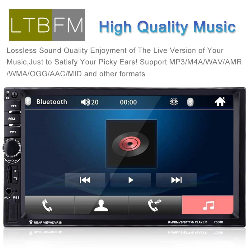 LTBFM 2 Din автомагнитола Bluetooth 2din автомобильный мультимедийный плеер " HD сенсорный Автомагнитола MP5 автомобильный аудио стерео с камерой заднего вида