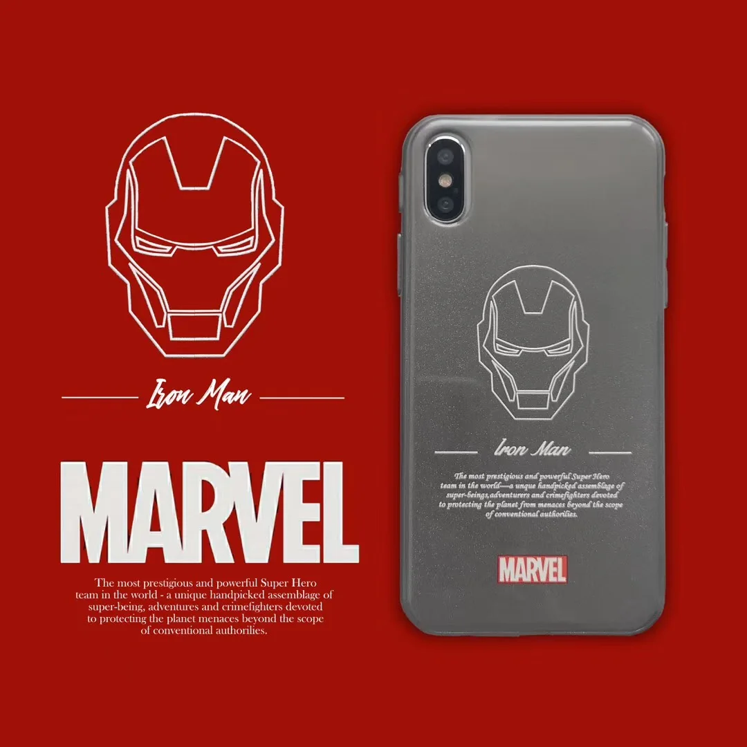 Супер герой MARVEL Железный человек Человек-паук Капитан Америка блеск Чехол для