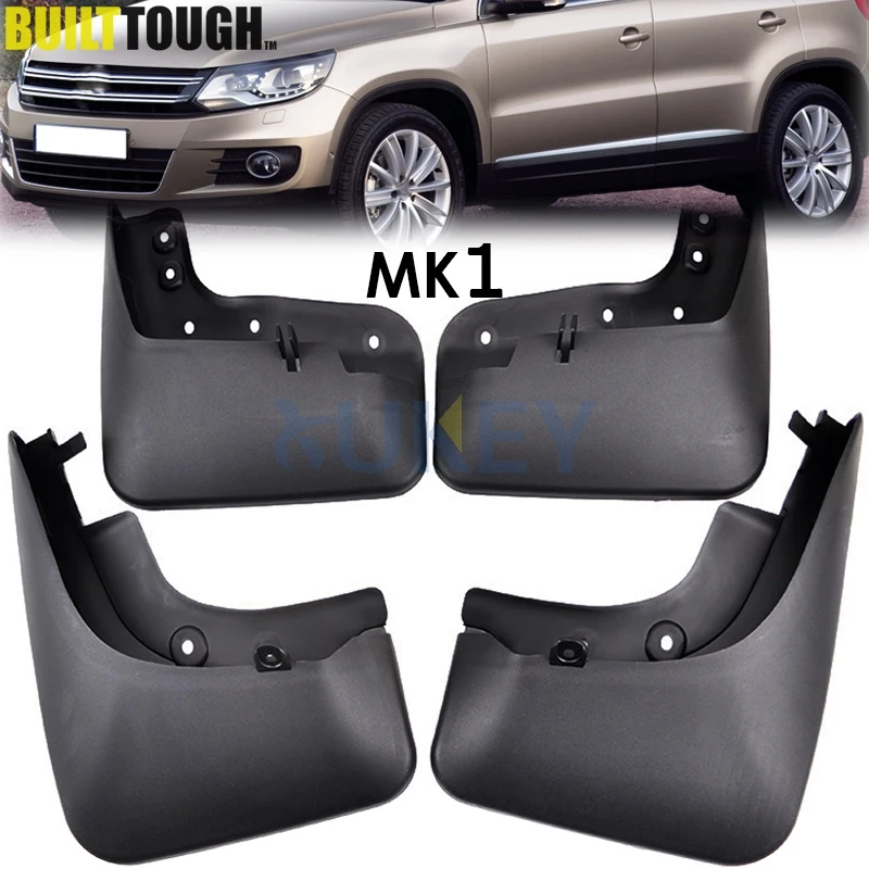 Комплект брызговиков для VW Tiguan 2008-2015 брызговики передние и задние Брызговики 2009