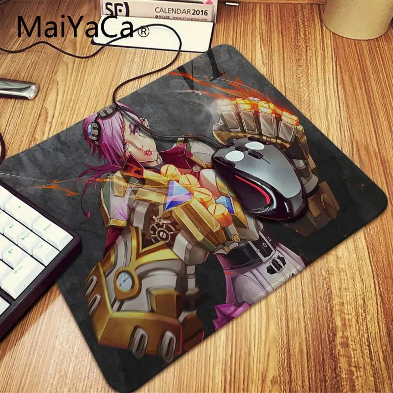 Игровой коврик для мыши MaiYaCa Vi League of Legends из натурального каучука Настольный