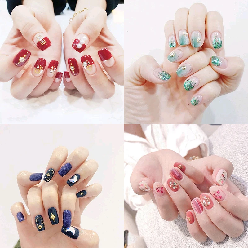 Новое поступление 2019 полые металлические/серебряные аксессуары для маникюра