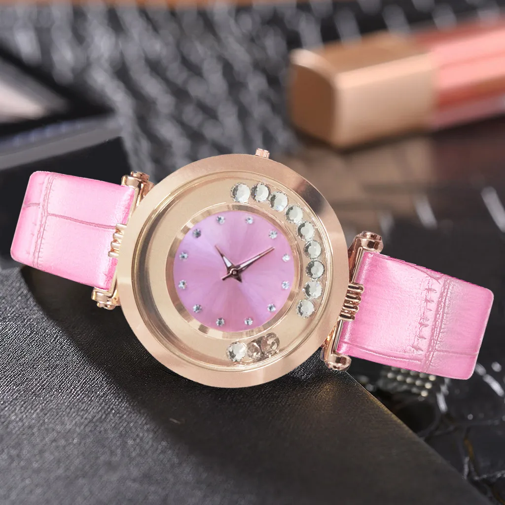 Pink Бренд Vansvar, лидер продаж, кожаный ремешок, Стильные кварцевые женские часы, Топ бренд, часы, модные повседневные наручные часы, Relojes 533 - Цвет: Pink