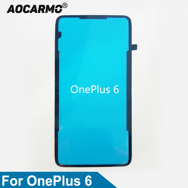 Задняя крышка аккумулятора Aocarmo клейкая лента для OnePlus 6 1 + замена|Наклейки