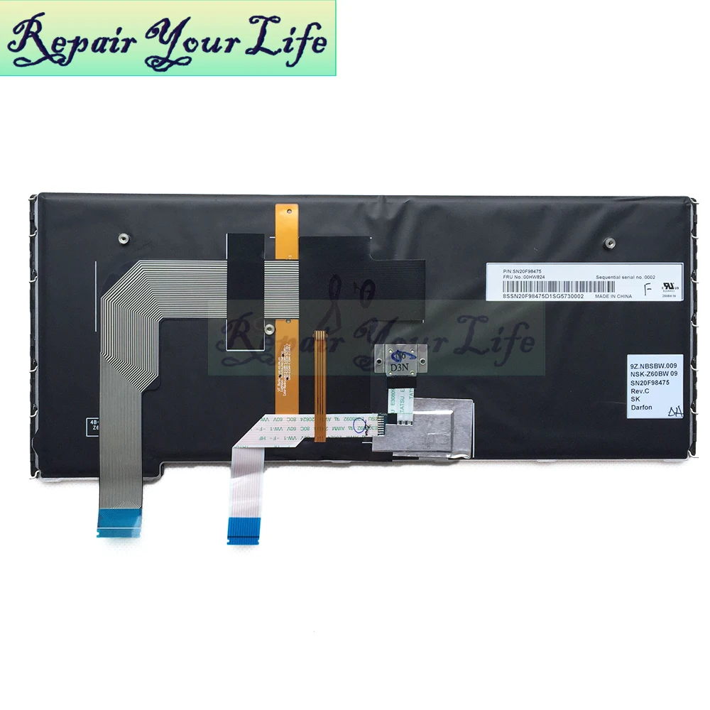 Ремонт You Life Клавиатура для ноутбука IBM LENOVO THINKPAD S3 YOGA 14 SK макет с подсветкой и