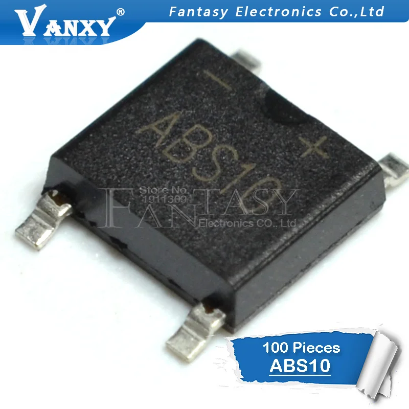 50 шт. выпрямительный мостовой чип ABS10 SOP-4 SMD | Электронные компоненты и