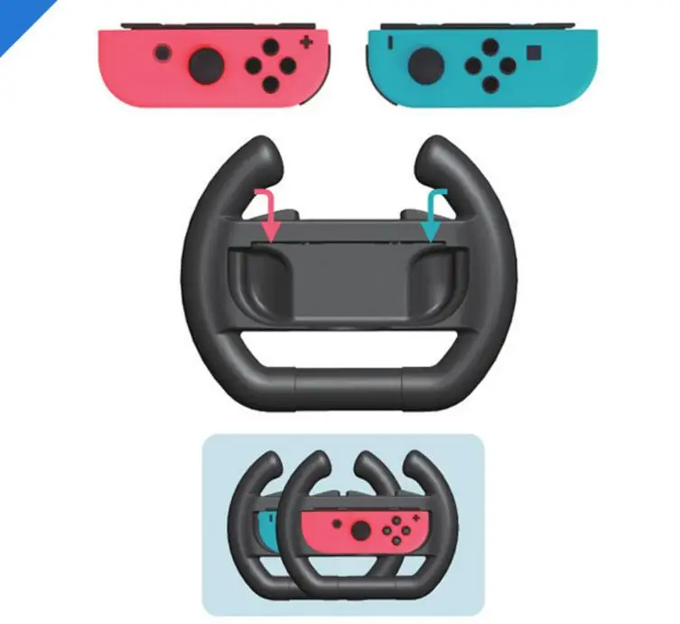 2 шт./партия, переключатель, ручка рулевого колеса Joy-con для nintendo Switch NS nintendo switch, аксессуары для контроллера, гоночная ручка