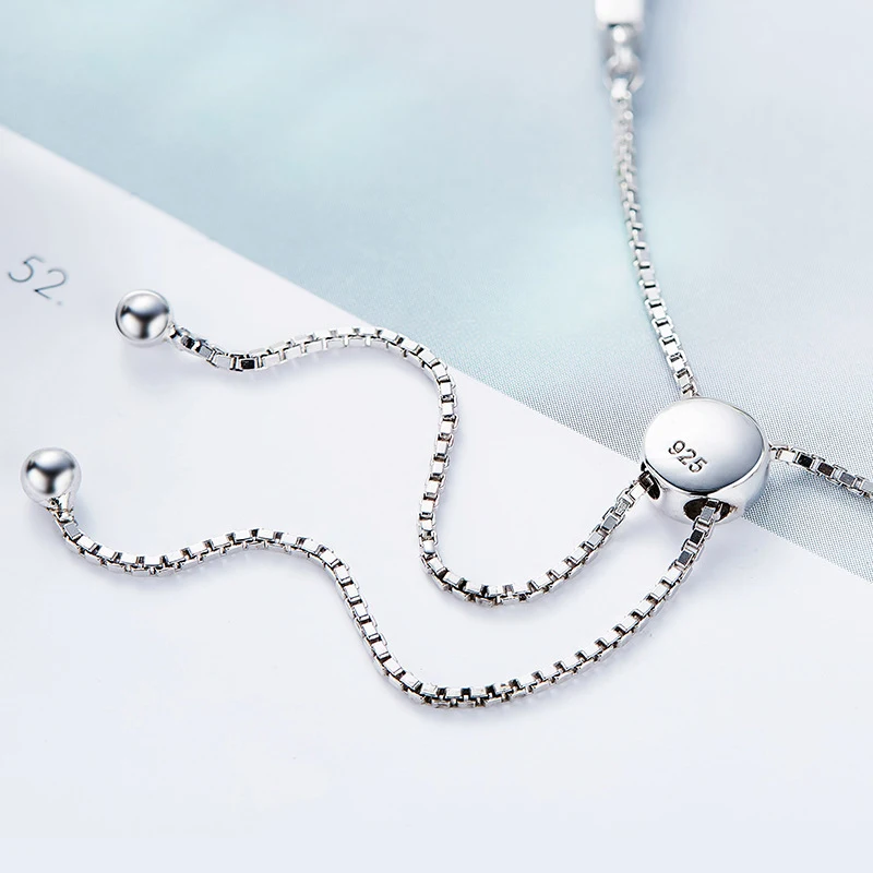 Женский браслет CDE украшенный кристаллами из стерлингового серебра 925 пробы с