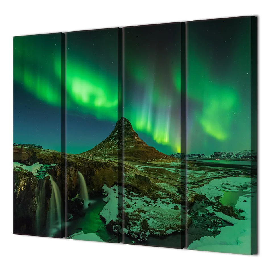 4 шт. холст картины для гостиная Аврора вулканической Современные настенные