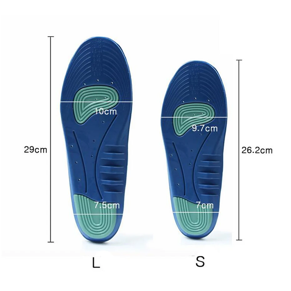 1 пара Силиконовый гель стельки для обуви женские и мужские кроссовки спортивной