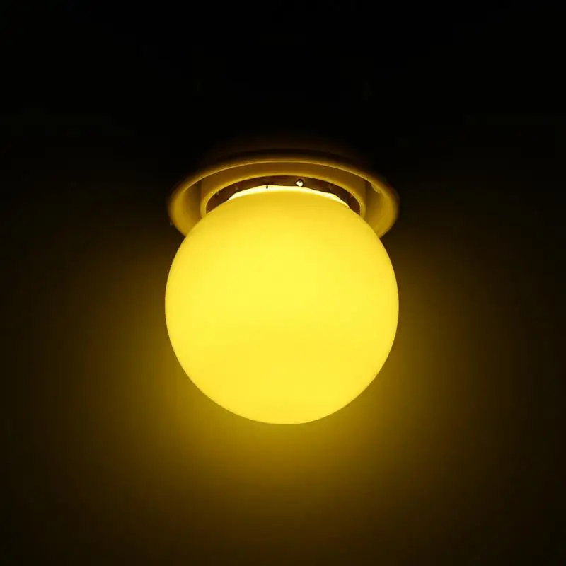Yellow 3 Вт E27 Светодиодный светильник круглый цветной Глобус светильник для дома Бар вечерние декоративная лампа, освещение - Цвет: Yellow