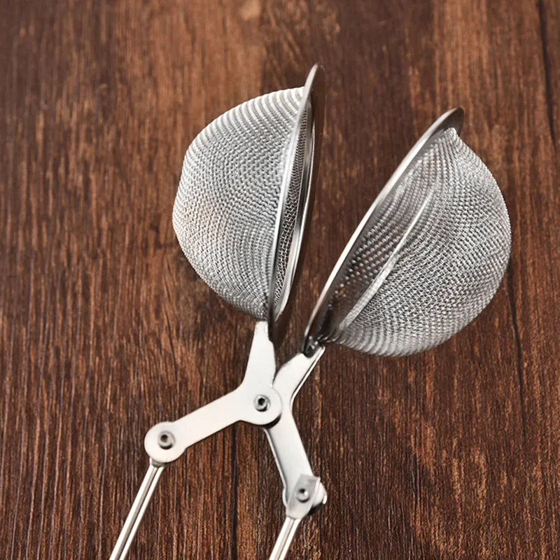 

Длинной ручкой сетка для заварки чая мяч Рассыпной Чай Infuser клещи Нержавеющая сталь мяч фильтр TT-best