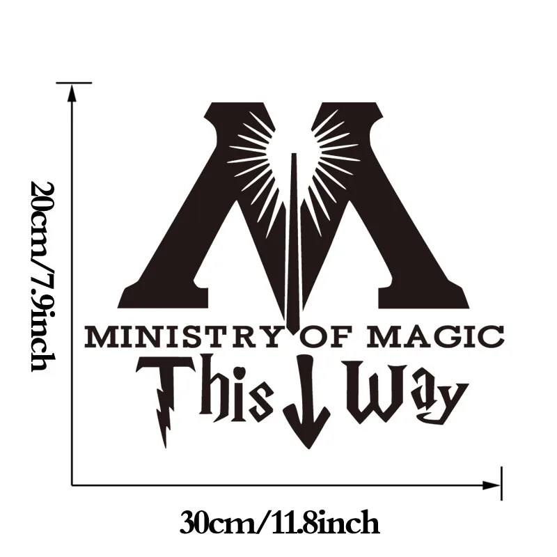 DCTOP Ministry Of Magic таким образом Туалетная наклейка смешная Diy Наклейка на стену