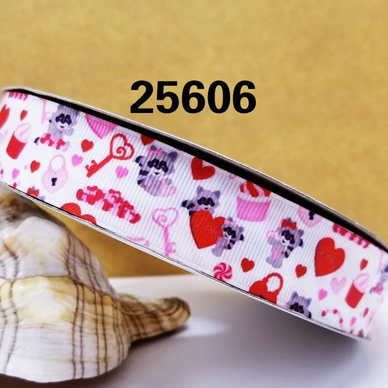 Ленты 50 ярдов мультфильм напечатанные grosgrain ленты 25872 - Цвет: 25606