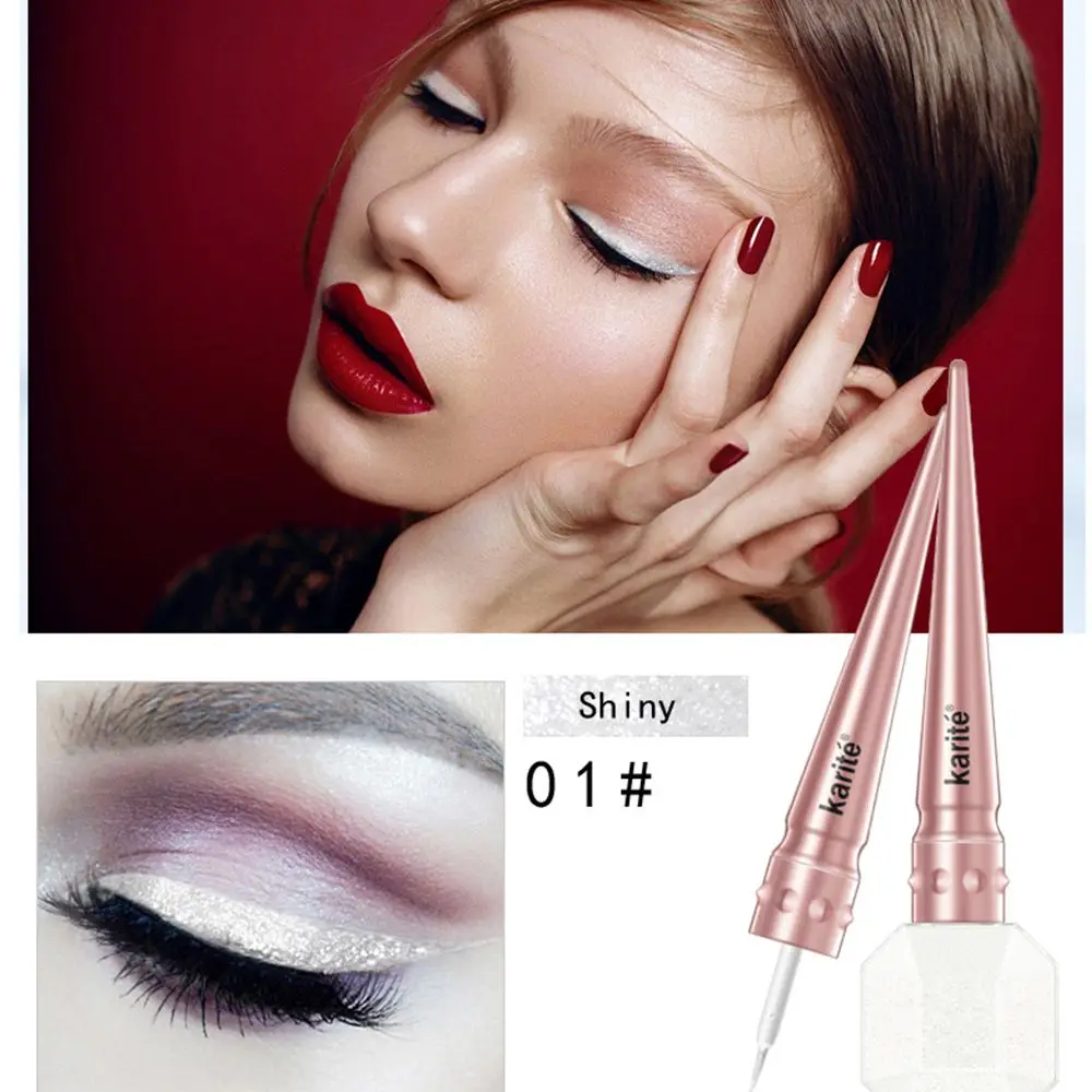 Professional Makeup Silver Rose Gold Color Liquid Glitter Shiny Easy to Wear Waterproof Eyeliner Beauty Eye Liner Makeup
