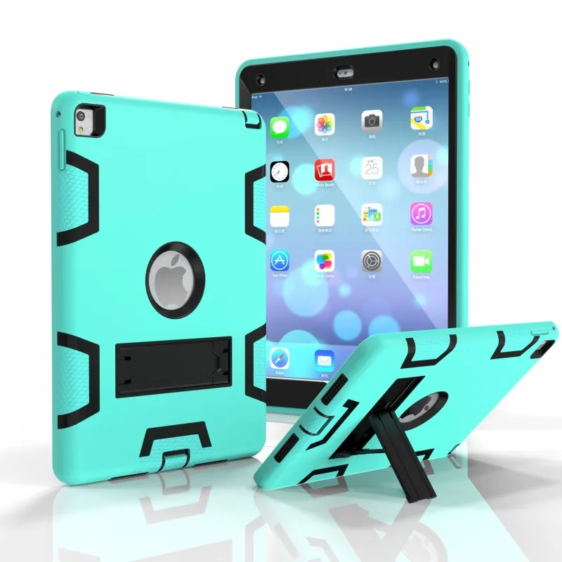 2 in 1 Double Color Shockproof Heavy Duty Rubber Armor Cover Case for Apple iPad Air 6 9.7 Coque Capa Funda+Film+Pen | Компьютеры и