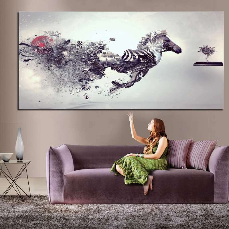YWDECOR персонализированные Творческий бег живопись на холсте с изображением