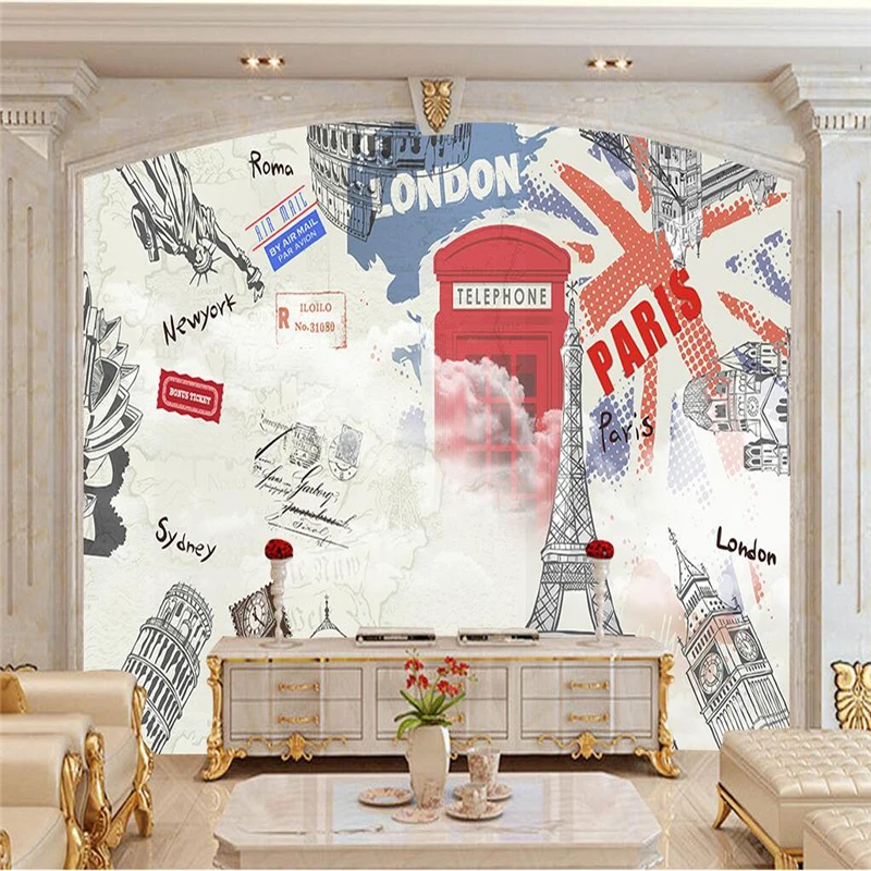 

Европейские роскошные обои улица Эйфелева башня фото обои для стен 3D настенные фрески для гостиной спальни домашний декор