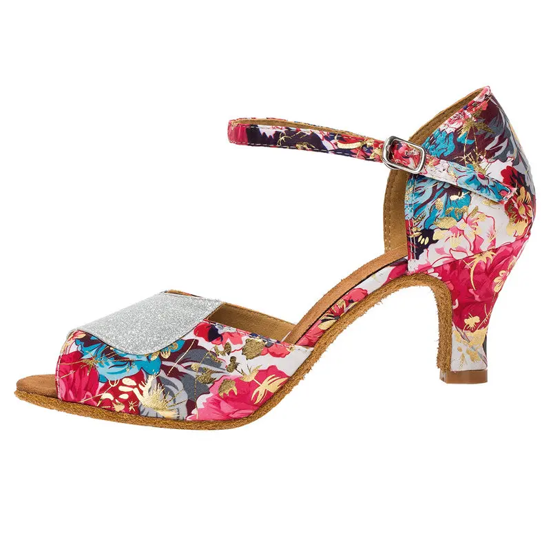 2017 Professional Women Ladies Ballroom Dancing Shoes Latin Salsa Tango High Heeled Red Girls for Dance Satin Adult WK017 | Спорт и