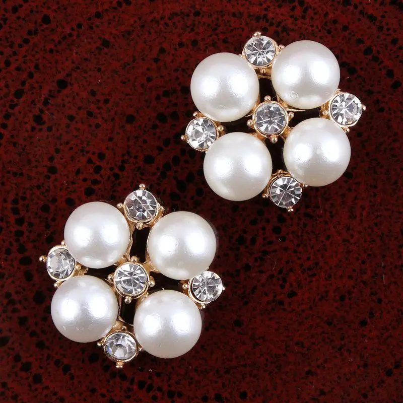 50 шт. стразы жемчужные пуговицы с плоской задней частью хрустальные декоративные