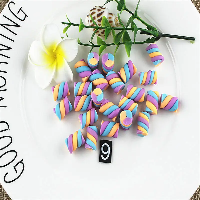 9 10 Pieces 10 шт. ватные конфеты амулеты для слизи DIY полимер шарик наполнитель дополнение клейкие аксессуары игрушки комплект глины моделирования для детей - Цвет: 9 10 Pieces