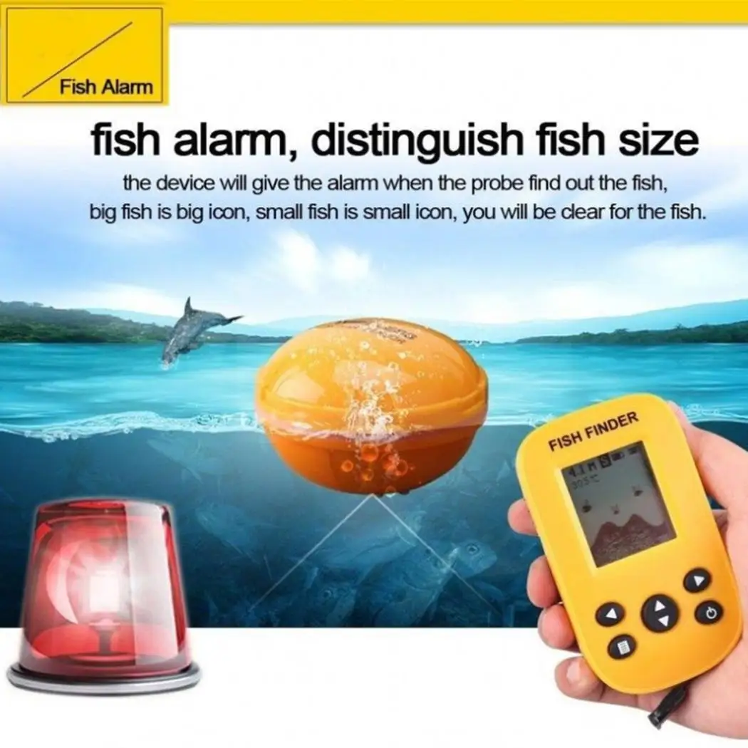 125 кГц локатор частоты беспроводной для рыб подводный ЖК